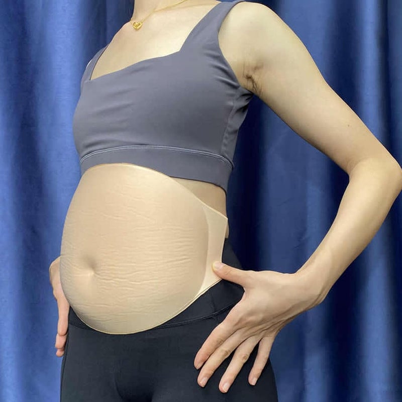 fosa Fake Pregnant Woman Belly, Lightweight Foam Fake Belly, Soft Breathable Sponge, Lifelike, for Cosplay Halloween Christmas - Image 3
